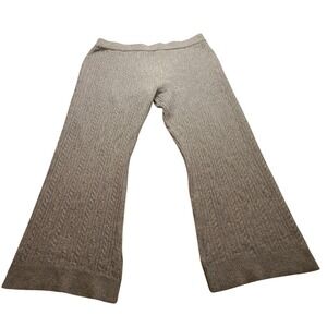 Universal Thread Cable Knit Wide Leg Women's Sweater Pants XL Lounge Heather